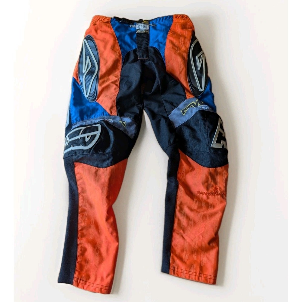 Cordura 989 AXO Dirt Bike Motorcycle motocross pants DuPont Kevlar Neon Sz 34‎